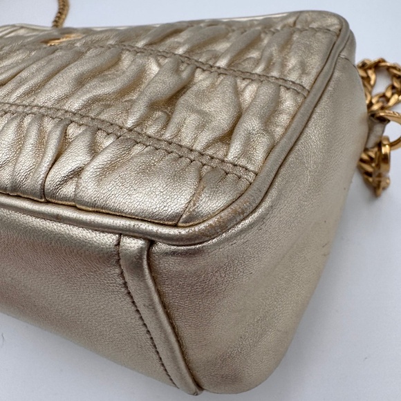 PRADA Nappa Gaufre Camera Bag Gold - Picture 8 of 12